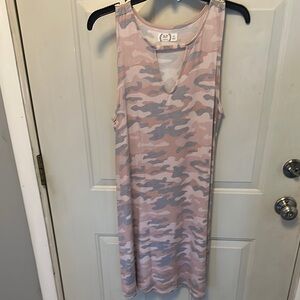 Pink Camo Sleeveless Dress